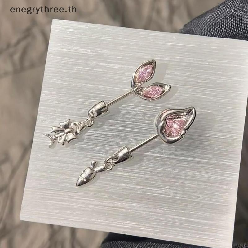 ไทย & แฟชั่น 1ชิ้น 'หูรูปแฟลชเพทายหัวใจข้ามจี้หูกระดูกเล็บต่างหูสําหรับผู้หญิงอินเทรนด์ร่างกายเจาะอุปกรณ์เสริม. - รูปที่ 6