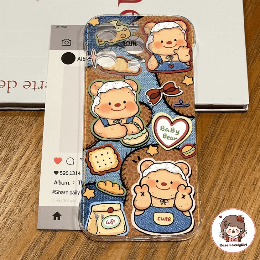ส่งจากไทย อบหมี เคส OPPO A98 A78 5G A60 A57 A77 A58 A18 A38 A17 A16 A15 A54 A55 A53 A33 A5 A9 A74 A76 A94 A93