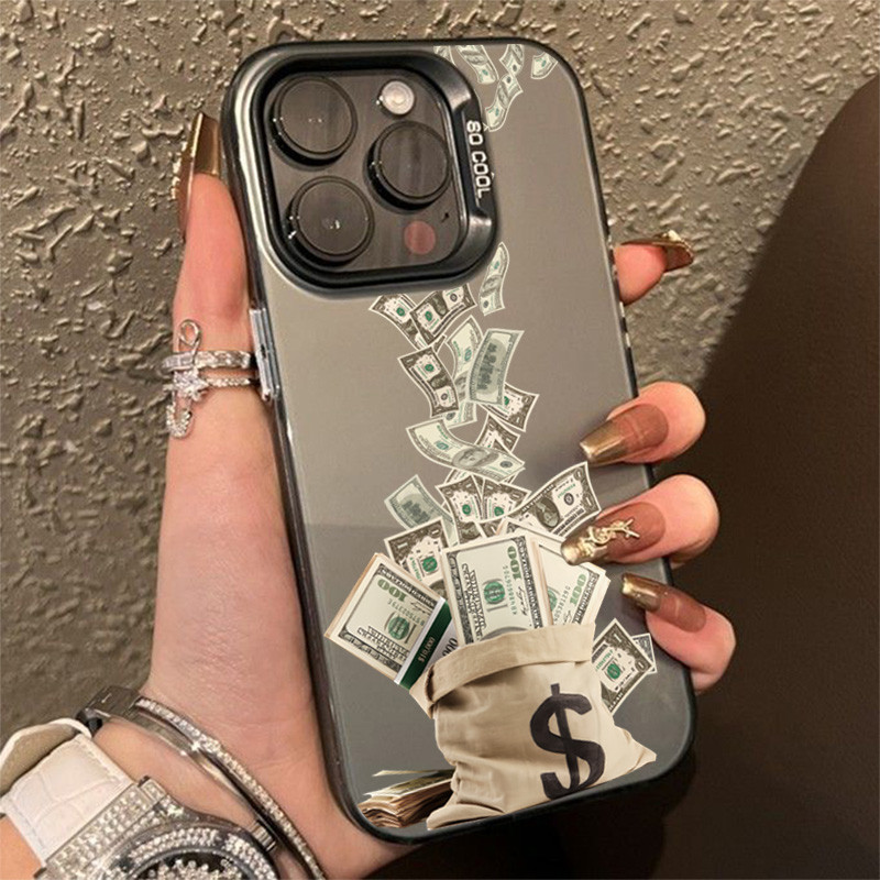 Vintage Artistic เงินสําหรับ Samsung S25 S24 S23 Ultra S22 S21 Plus S20 S23 S24 FE หมายเหตุ 20 Ultra Creative Sack เงินหรูหรา IMD ชุบเลนส์โลหะกันกระแทกปกหลัง