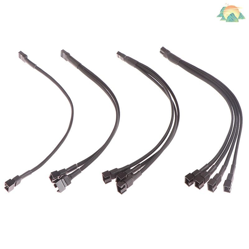 [to] 1 PC พัดลมแยกสาย 4pin อะแดปเตอร์สาย 1 ถึง 1 2 3 4 คอมพิวเตอร์ CPU พัดลม Splitter PC พัดลมขยายสายไฟอุปกรณ์เสริม TH