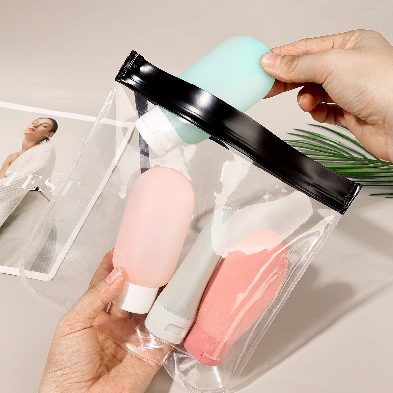 1/3 ชิ้น Travel กระเป๋าเก็บเครื่องสําอาง - EVA โปร่งใส Zip Lock Seal กระเป๋า - กระเป๋าสําหรับชุดชั้นในและถุงเท้าและอุปกรณ์อาบน้ํา - มัลติฟังก์ชั่น กันน้ํา ประหยัดพื้นที่ - Sundries Organizer