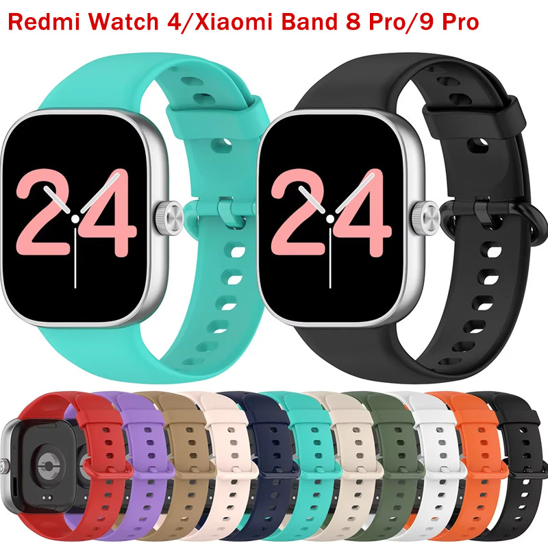 สายรัดซิลิโคนแบบปลดเร็วนุ่มสีสันนาฬิกาสปอร์ตสําหรับ Redmi Watch 4/ Mi Band 8Pro/9Pro เปลี่ยนวง
