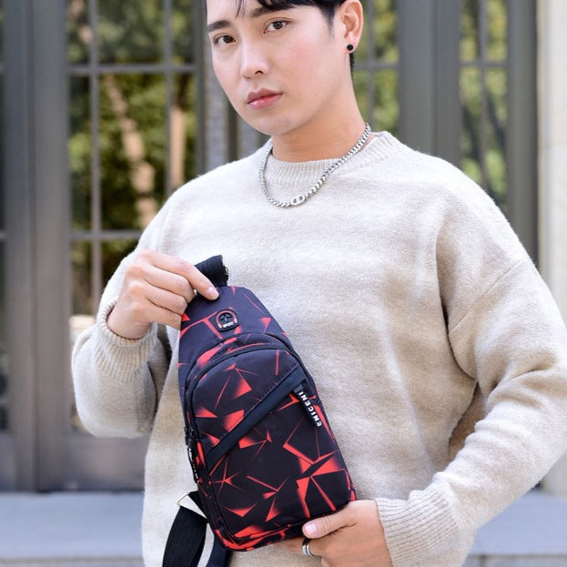 coco baby65:  กระเป๋าคาดอก รุ่น กระเป๋าสะพายสำหรับผู้ชายและ ผู้หญิงผู้ชายใช้ได้ค่ะ M6002