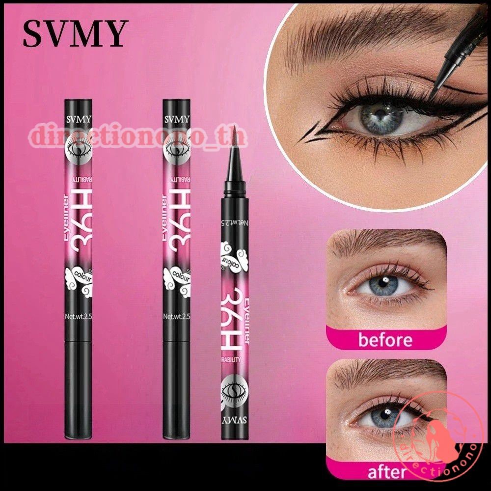 SVMY อายไลเนอร์กันน้ำ แห้งเร็ว เป็นธรรมชาติ ติดทนนาน สีสวย อายไลเนอร์หัวฟองน้ำเนื้อละเอียดเป็นพิเศษ DIRE