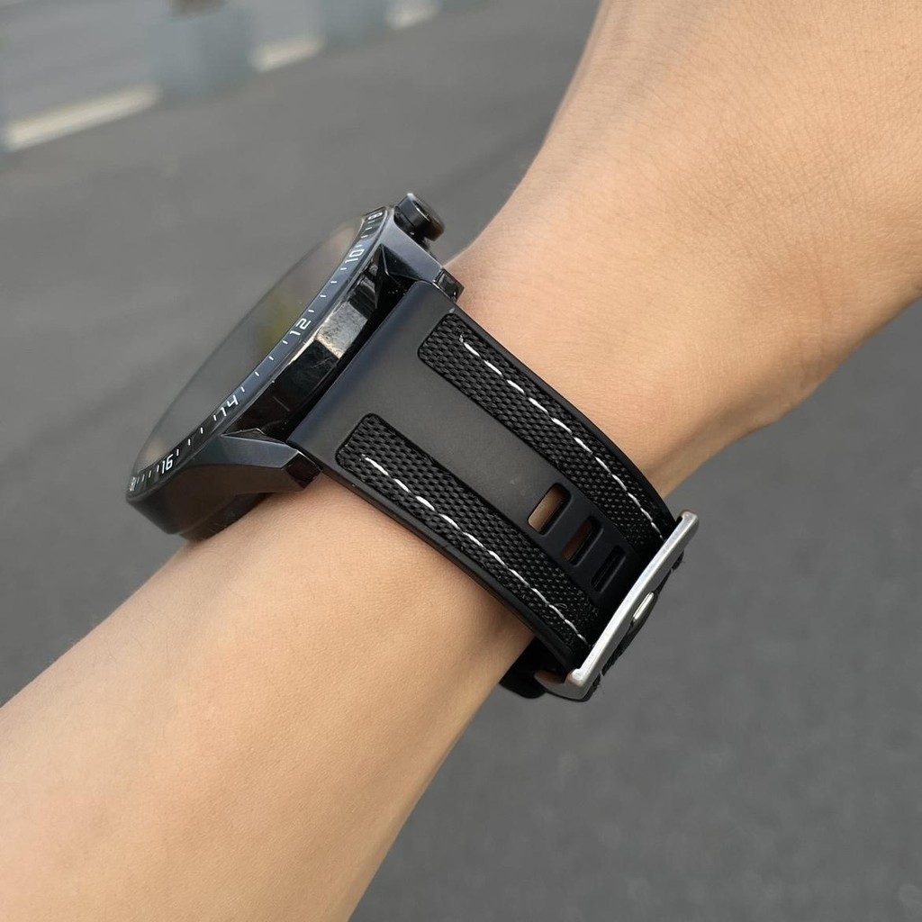 สายรัดข้อมือซิลิโคนขนาด 22 มม. เหมาะสําหรับ Huawei สมาร์ทวอท์ช GT5/GT4/GT3/GT5pro/gt2 สาย 20 มม.กีฬากันน้ํา watch3/4pro