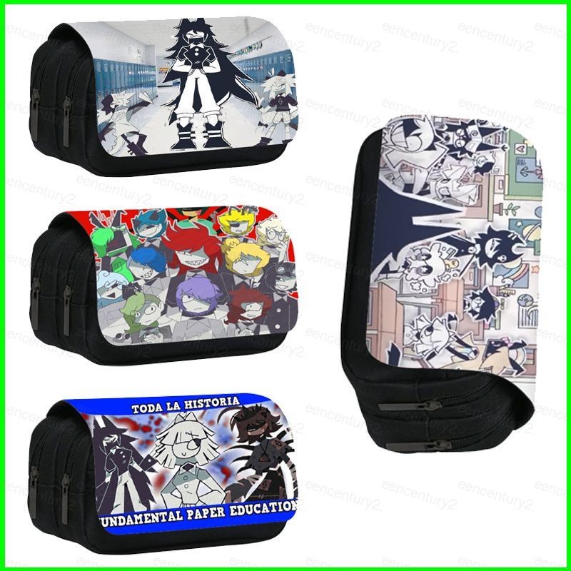 Yg Fundamental Paper Education Anime Double Layer Pencil Case Student pen Storage Bag Large Capacity Stationery Bag