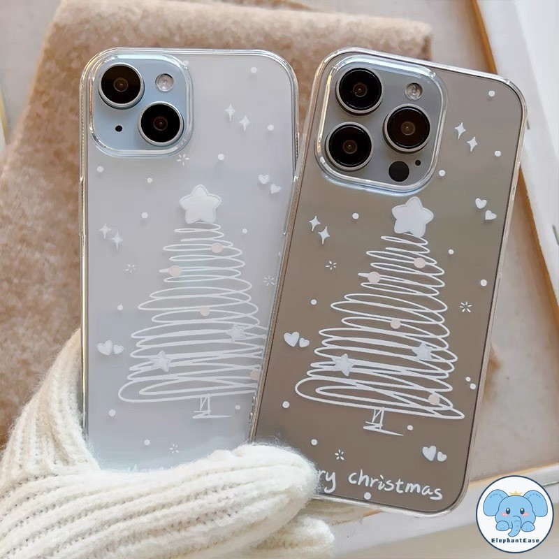น่ารักต้นคริสต์มาสเคส Samsung A06 A05s A12 A55 A13 A20 A03 A03s A50 A02s A20s A51 A52s A33 A32 A52 A30 A21s เล็กเชอร์รี่
