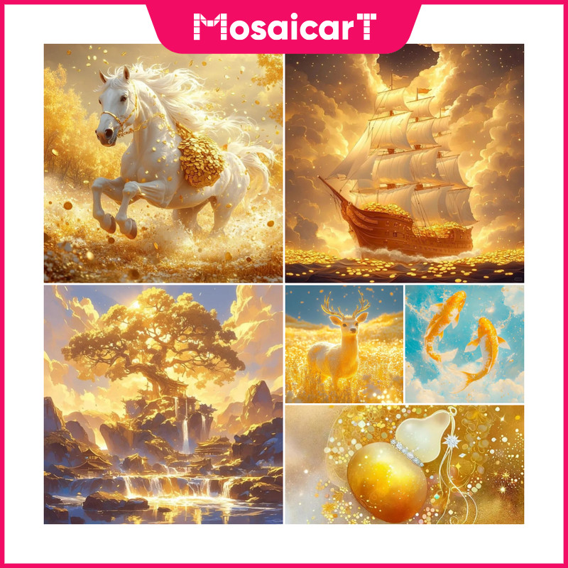 MAmoney สัตว์การ์ตูน 5D เพชรจิตรกรรมชุดคริสตัล Cross Stitch Full Diamond Home Wall ตกแต่ง 30x30 ซม./40x40 ซม./50X50 ซม./60X60CM