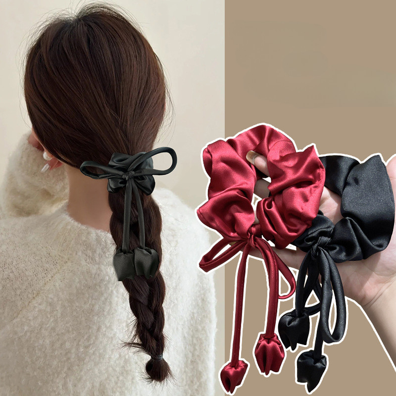 2025 ยางรัดผม Scrunchy ลําแสงทิวลิปผูกผมเครื่องประดับผมผูกผมยางรัดหญิง