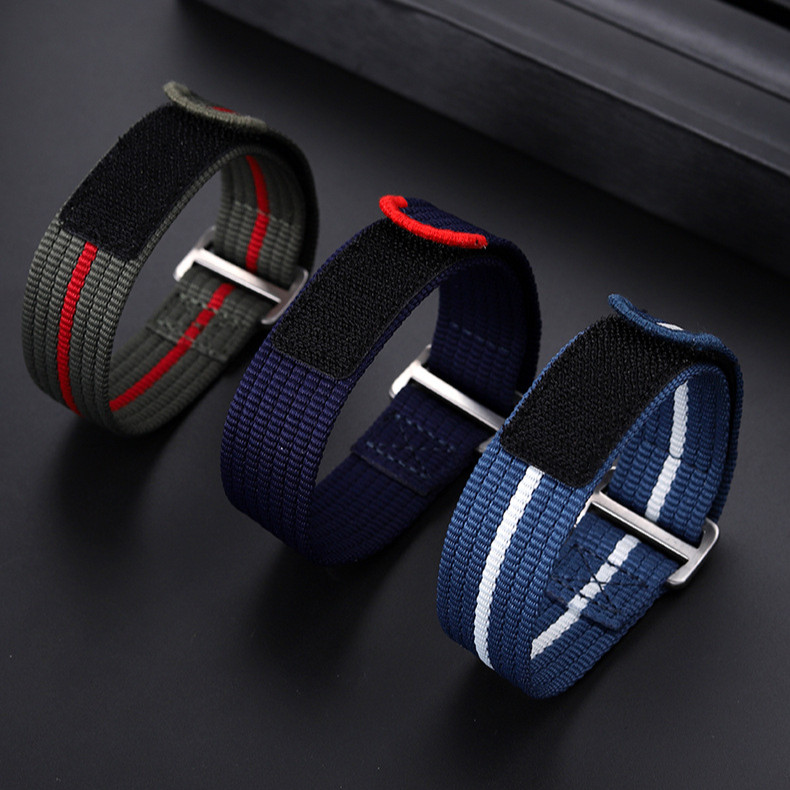 Nato ไนลอนสายนาฬิกา 20 มม.22 มม.นาฬิกาสําหรับ TUDOR Pelagos FXD สีดํา Bay Diver สายนาฬิกาสําหรับชายสร้อยข้อมือ Hook Loop Militray สไตล์ Casual กีฬาคลาสสิกสีเขียวสีฟ้า