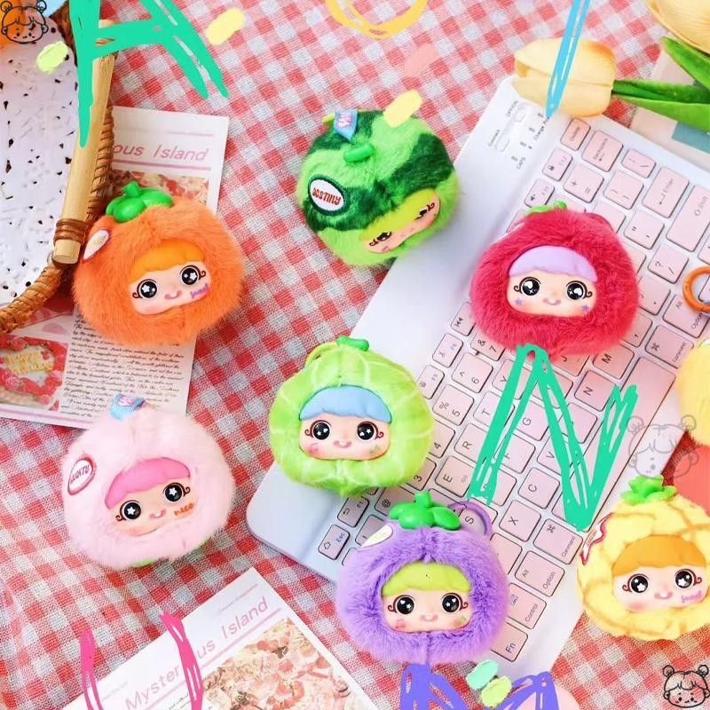 Yaya Fun Fruit Series ตุ๊กตาผลไม้น่ารัก Plushie ตุ๊กตาของเล่นกล่องตาบอด caeudeyth