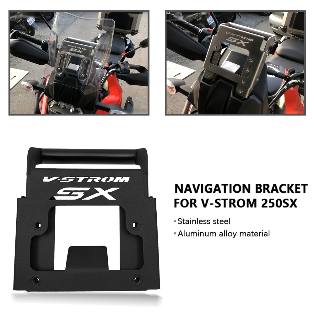 สําหรับอุปกรณ์เสริมรถจักรยานยนต์ ยกกระจกหน้ารถวงเล็บนําทาง GPS V-STROM 250SX 2024 V-STROM 250 SX 202