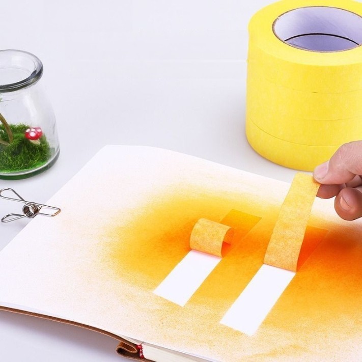 เทปกาวย่น ฉีกได้ กระดาษกาวย่น (1 ม้วน) เทปหนังไก่ ความยาว 20m.  #AG-0007