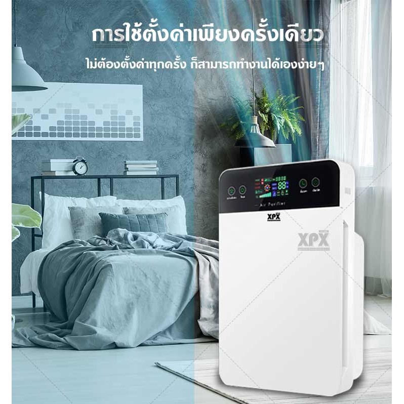 เครื่องฟอกอากาศ Air Purifie กรองฝุ่น เครื่องฟอกอากาศฟังก์ชั่นภาษาไทย 60ตร.ม. กรอง3ชั้น ควัน และสารก่อภูมิแพ้ ไรฝุ่น