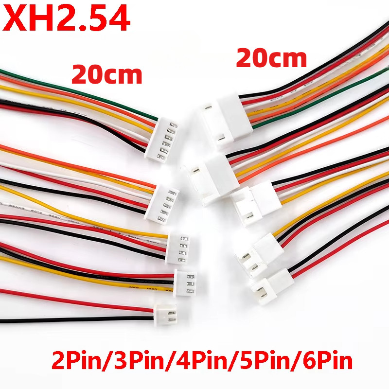 10/5 ชิ้น XH2.54 สายไฟ XH 2.54 มิลลิเมตร XH ปลั๊กชายหญิงสายชาร์จแบตเตอรี่ 26AWG 20 เซนติเมตรความยาว