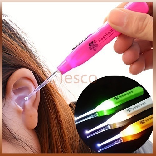 Tesco ไม้แคะหูมีไฟ LED ที่แคะหู LED Ear Pick Remover ที่แคะหู ทำความสะอาดหู ที่แคะหูแบบมีไฟ ส่องสว่าง