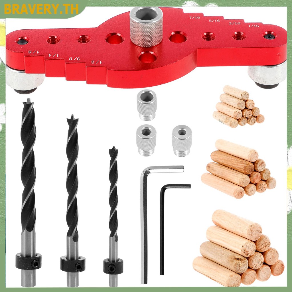 Self Centering Scriber Dowel Jig Kit แนวตั้งเจาะรู Jig ที่แม่นยําไม้ Dowel เจาะท่องเที่ยว SHOPCYC642