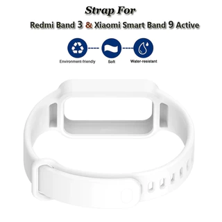 สายรัดกรณีซิลิโคนกีฬา for Xiaomi Mi Band 9 Active/Redmi Band 3 ป้องกันหน้าจอป้องกันกระแทกป้องกันกระแทกยาง