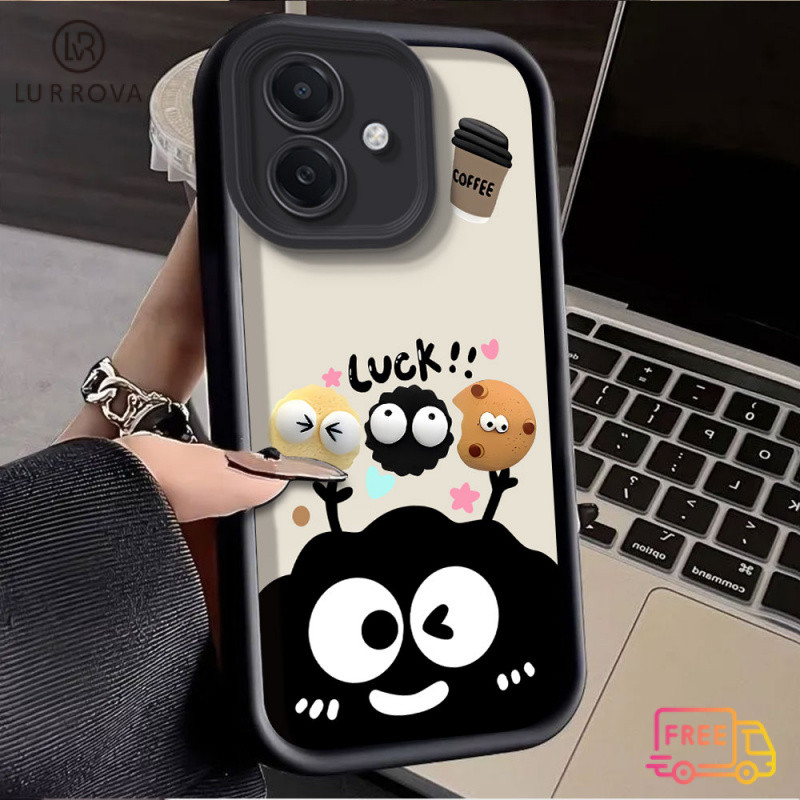 สำหรับ OPPO Reno 12 Reno11 F Reno 11 5G Reno 10 5G Reno 8T Reno 8Z Reno 5G Reno7 Reno8 Reno4 C53 Reno5 realme C65 C61 C55หมายเหตุ50หมายเหตุ60บิสกิต briquette TPU โพธิ์กันกระแทก
