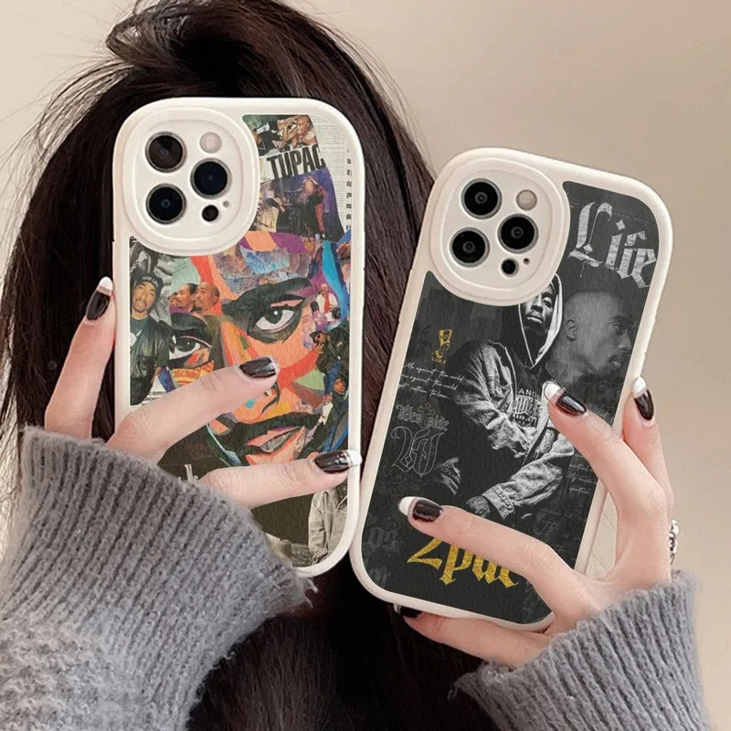 TP-1 Rapper 2pac นักร้อง Tupac เคสโทรศัพท์หนังสําหรับ IPhone 16 17,15 14 13 12 Mini 11 14 Pro Max Xs