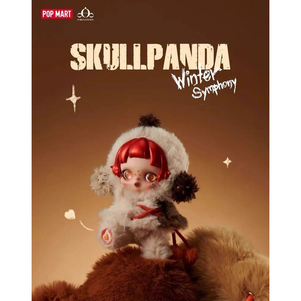[Popmart] Popmart SKULLPANDA Winter Movement Series SP Vinyl Face Plush Doll Mystery Box Gift อินเทรนด์เล่นสุภาพสตรีกระเป๋าจี้กุญแจ