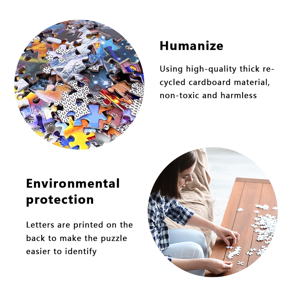 ใหม่แผนที่โลก 300 500 1000 ชิ้นจิ๊กซอว์ปริศนาตกแต่งบ้านเกมของขวัญ B - รูปที่ 7