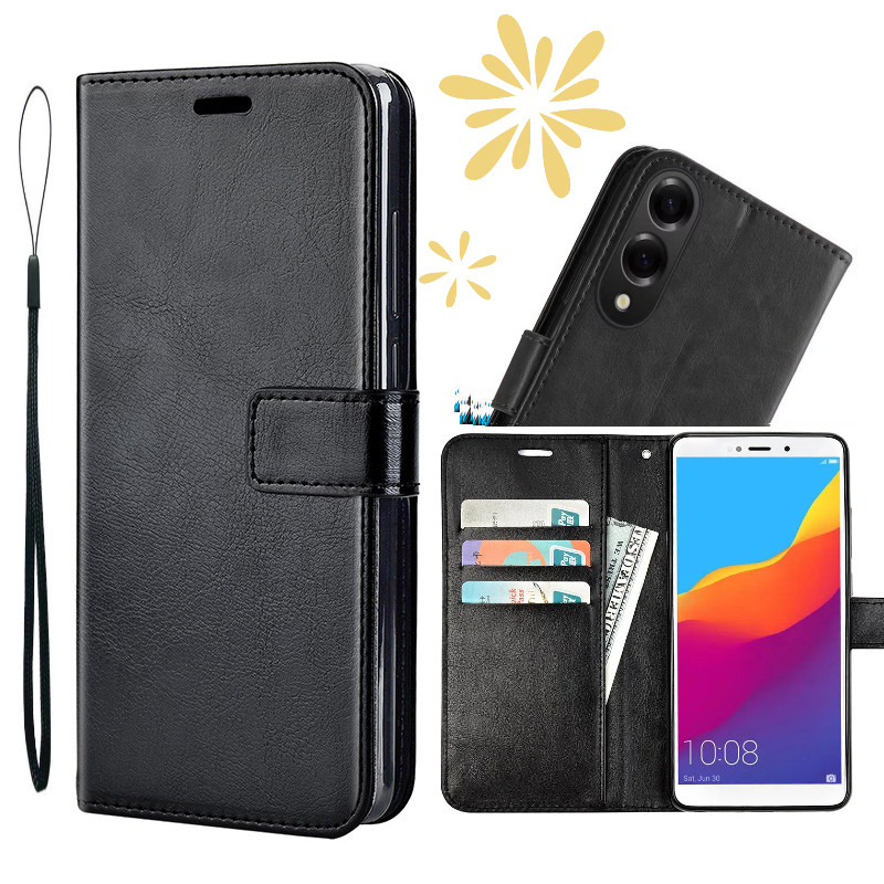 เคส Samsung S25 EDGE S25EDGE s25 edge ปลอก Businessleather กระเป๋าหัวเข็มขัดแบบพับได้พร้อมกระเป๋าสตา