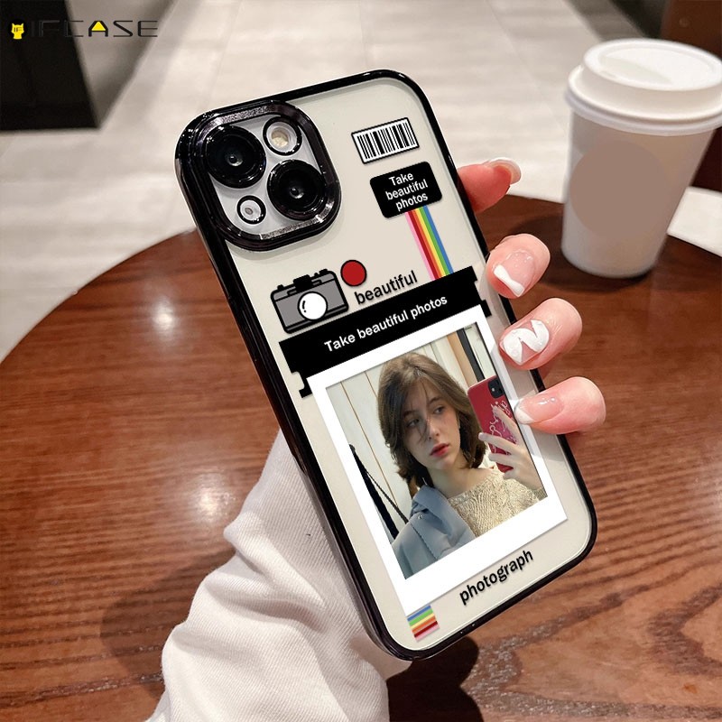 สําหรับ OPPO A60 A5 2025 A3 A3x 4G A2 A1 Pro 5G A2M A1s A1x A1i energy เคสโทรศัพท์ DIY ใส่การ์ดภาพกรอบกล้องคู่เงาโปร่งใสนุ่มกรณี Shining ฝาหลังกรณี