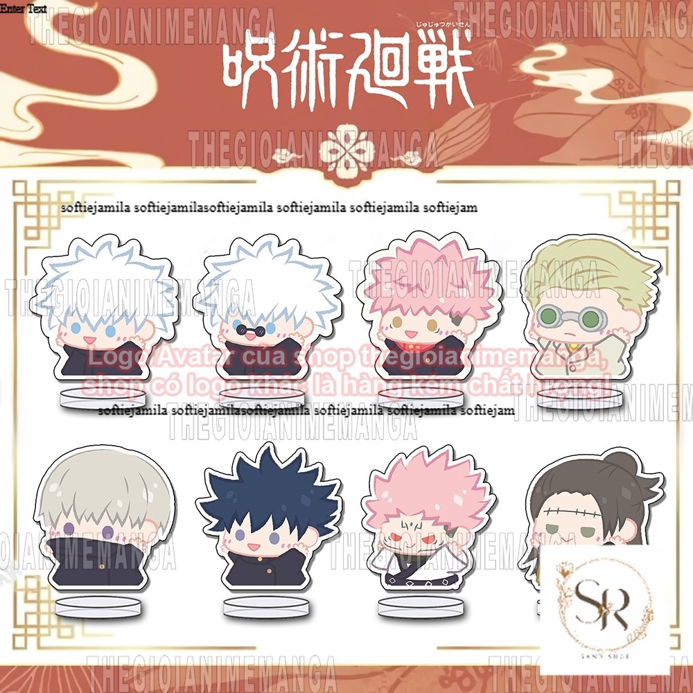 ( MINI 3cm ) Standee JUJUTSU KAISEN ver GYM อะนิเมะรุ่น War Spell chibi miga จอแสดงผล