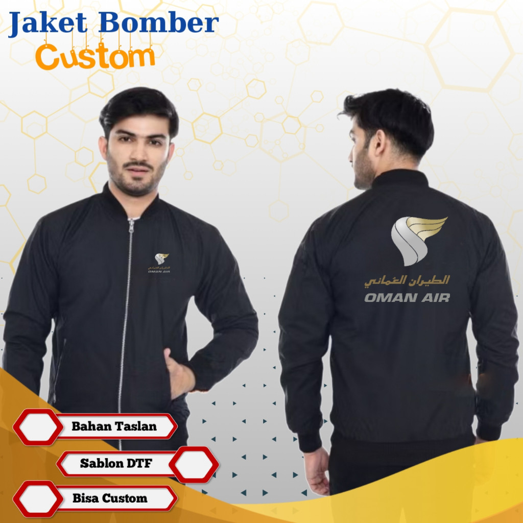 Oman Air Merchanded Jacket Airline MS20 Custom Bomber Jacket