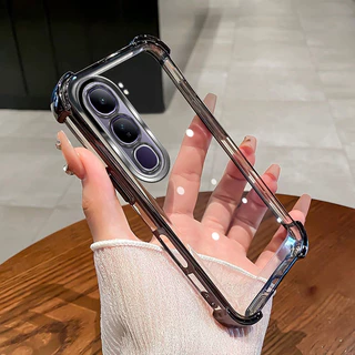 เคสสําหรับ Vivo Y200 เคสโทรศัพท์ TPU 2025 กันกระแทกดีไซน์ใหม่เคสโทรศัพท์โปร่งใสขั้นสูง SZ12