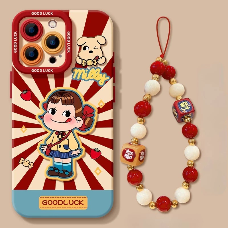 สําหรับ IPhone 16 15 14 13 12 11 Pro Max X XR XS Max 7 8 Plus น่ารัก Fujiya สาวน้อยการ์ตูนเคสโทรศัพท์ปกอ่อน
