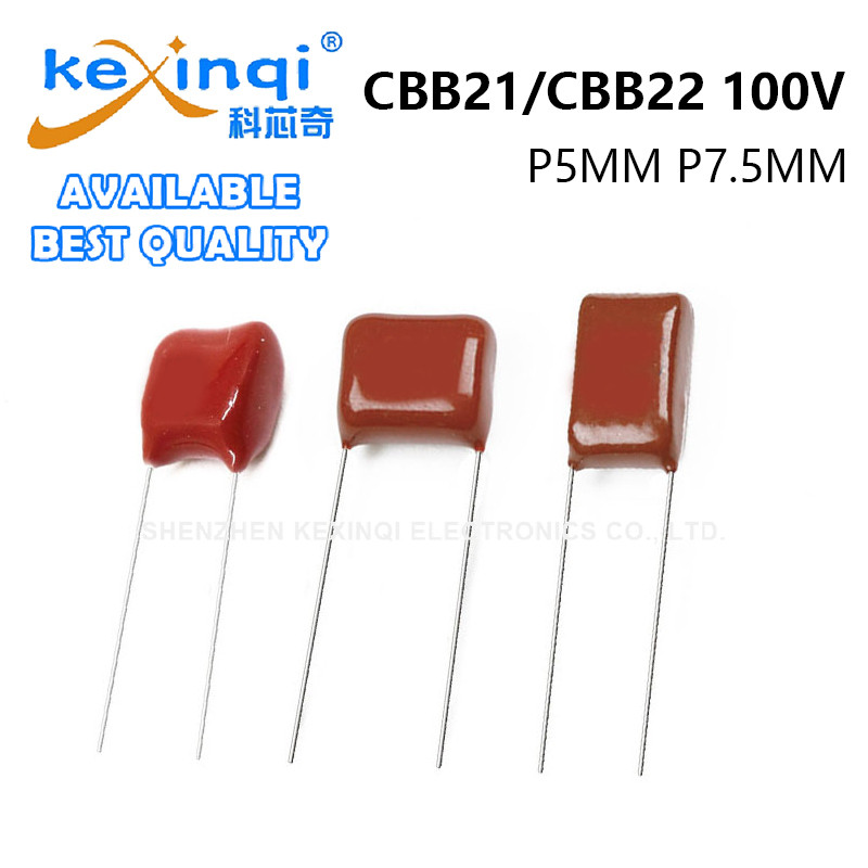 (10 ชิ้น) CBB22/21 ตัวเก็บประจุ 100V 0.01UF 0.022UF 0.1UF 0.33UF 0.35UF 0.4UF 330PF 223J 103J 104J 3