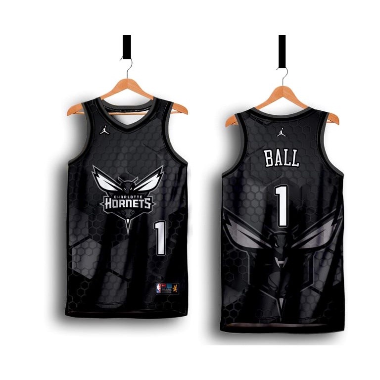 HORNETS 10 LAMELO BALL BASKETBALL JERSEY ฟรีชื่อและหมายเลขที่กําหนดเอง
