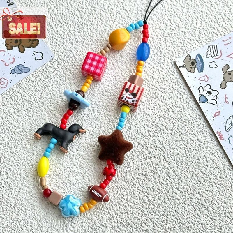 BL Y2K เชือกสําหรับโทรศัพท์ Lanyard Charm สายรัดข้อมือน่ารักลูกปัดสร้อยข้อมือพวงกุญแจสําหรับสาวผู้หญิง A
