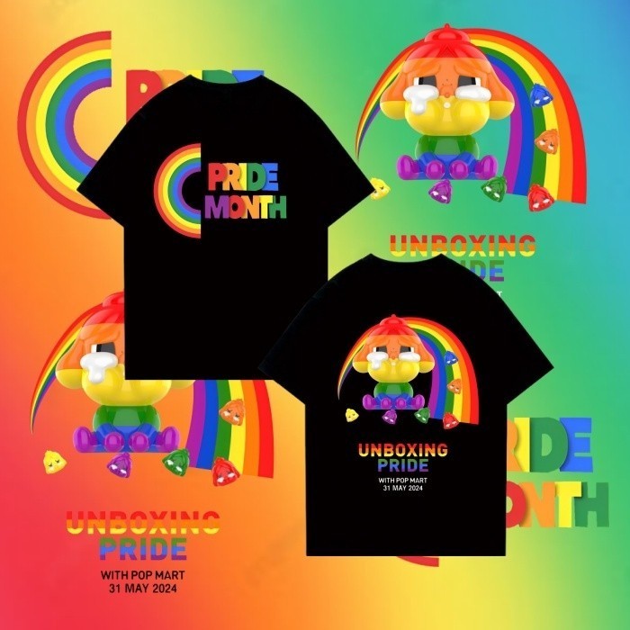 [จัดส่งทันที] LGBT  Pride Month Rainbow พิมพ์แฟชั่นแขนสั้น 5 สี Gay  T-shirt