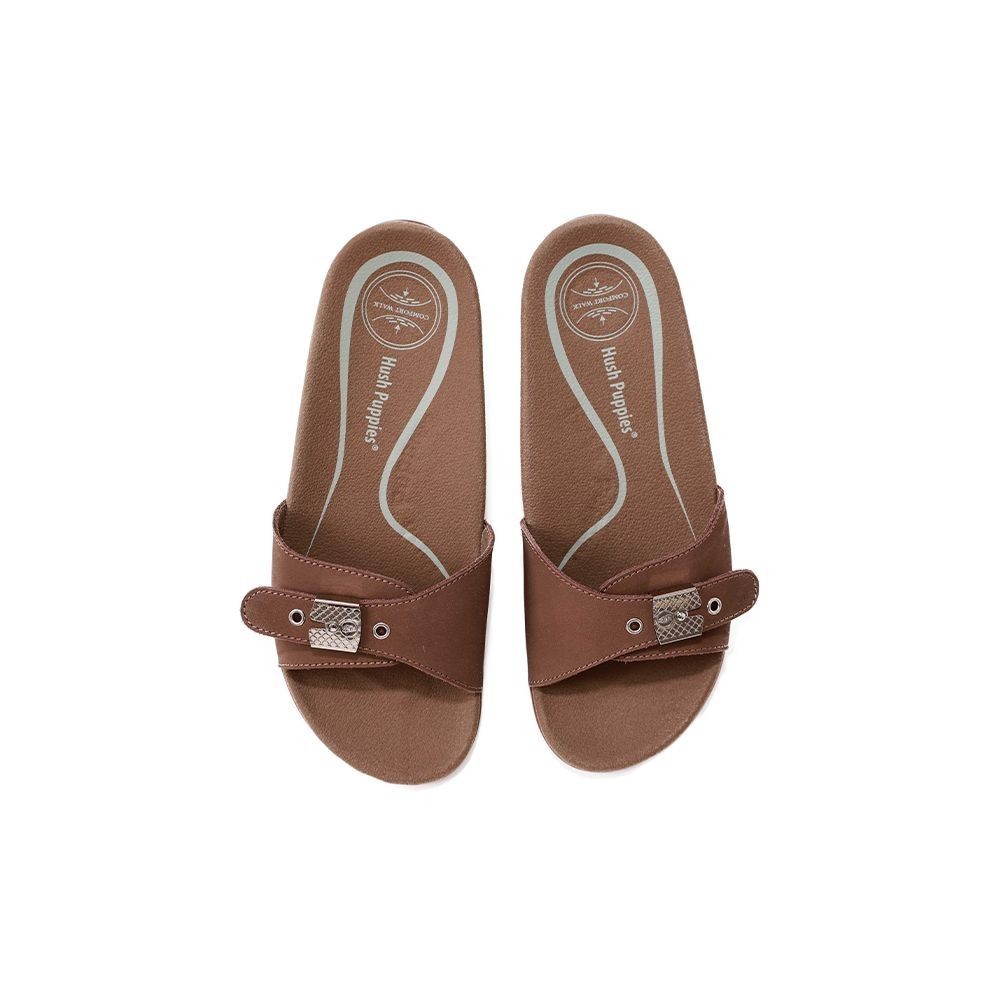 Hush Puppies รองเท้าผู้หญิง รุ่น SANDALS COMFORT HP KWSFB6564F - สีน้ำตาล