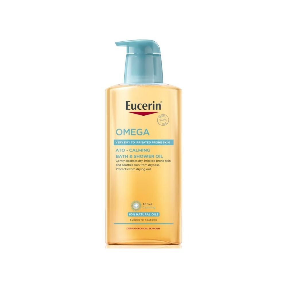 Eucerin Omega Ato-Calming Bath & Shower Oil ออยล์ทำความสะอาดผิวสำหรับผิวแห้ง (400ml.)