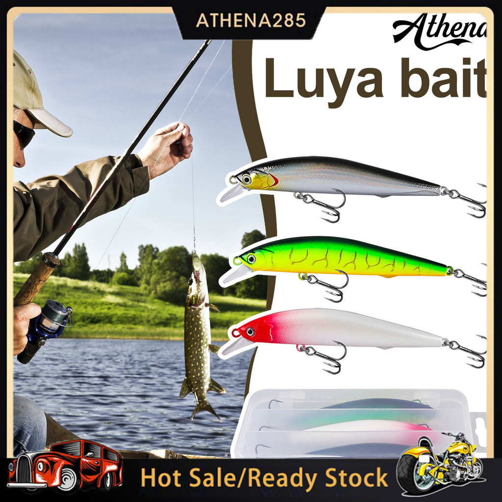 [COD]➣3 ชิ้น 10 ซม./9.5 กรัม Minnow Fishing Lure ลิ้น Treble Hook Long Casting เหยื่อประดิษฐ์น้ําจืด