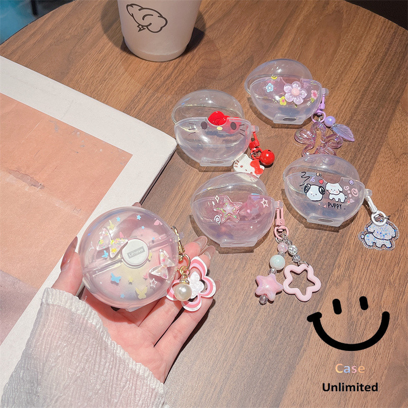 สําหรับ เหมาะLenovo LP80 เคส Case สําหรับ เลโนโว ห้างหุ้นส่วนจํากัด80 เคสหูฟัง บุคลิกภาพ โบว์ แมว ดา