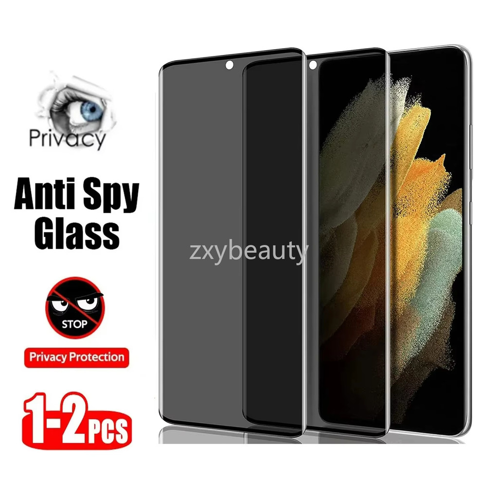 SAMSUNG สําหรับSamsung Galaxy S25 S24 Ultra S23 FE S22 S21 S20 Plus S10 S20 S9 S8 5G 4Gความเป็นส่วนตัวกระจกนิรภัยคลุมทั้งหมดป้องกันหน้าจอสําหรับNote 20 S25Ultra S23Ultra S24Ultra S23Ultra S24FEฟิล์ม