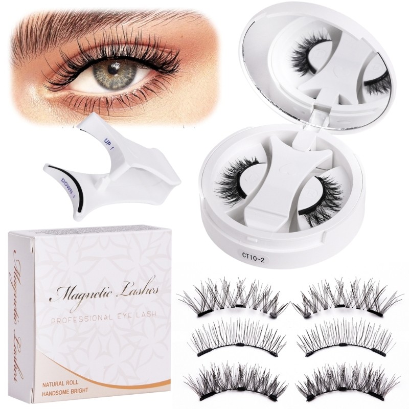 CH Magnetic Eyelashes ธรรมชาติดู Magnetic Lashes นํากลับมาใช้ใหม่ขนตาปลอมสําหรับทุกวัน