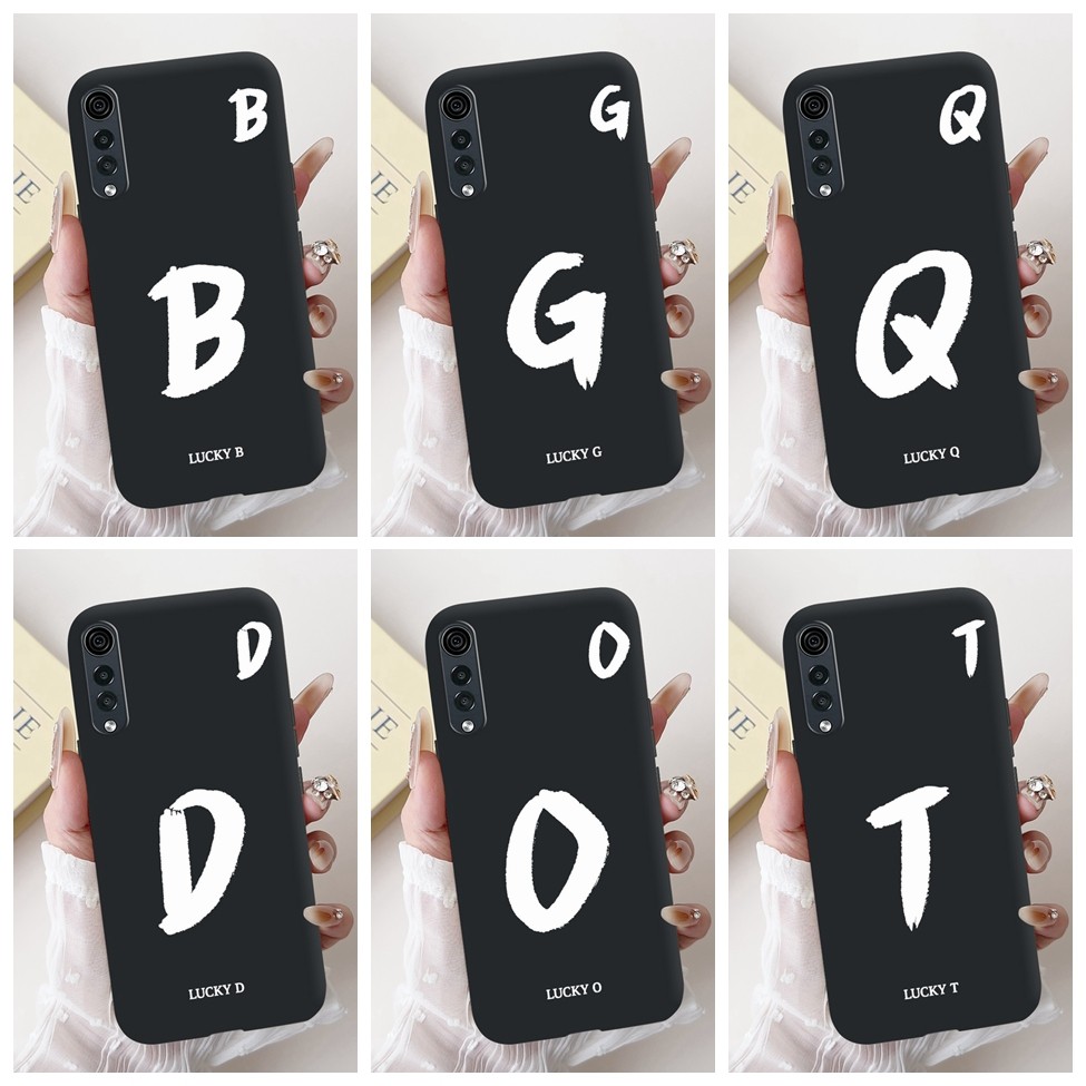 LG Velvet 5G UW Phone Cover LG Velvet Case Simple Fashion Letter AZ Pattern Design Silicone กันชนกัน