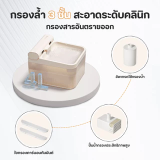 Cat Fountain🔥 ความจุน้ำ 4 ลิตร น้ำพุแมวไร้สาย มีแบตเตอรี่ในตัว น้ำพุชาร์จไฟ น้ำที่ตรวจจับทางชีวภาพ