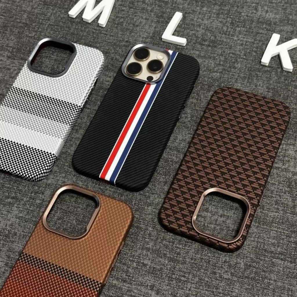 เคสแข็งพีซีสีทองลายทางสําหรับเคส iphone 17 16 15 14 pro max