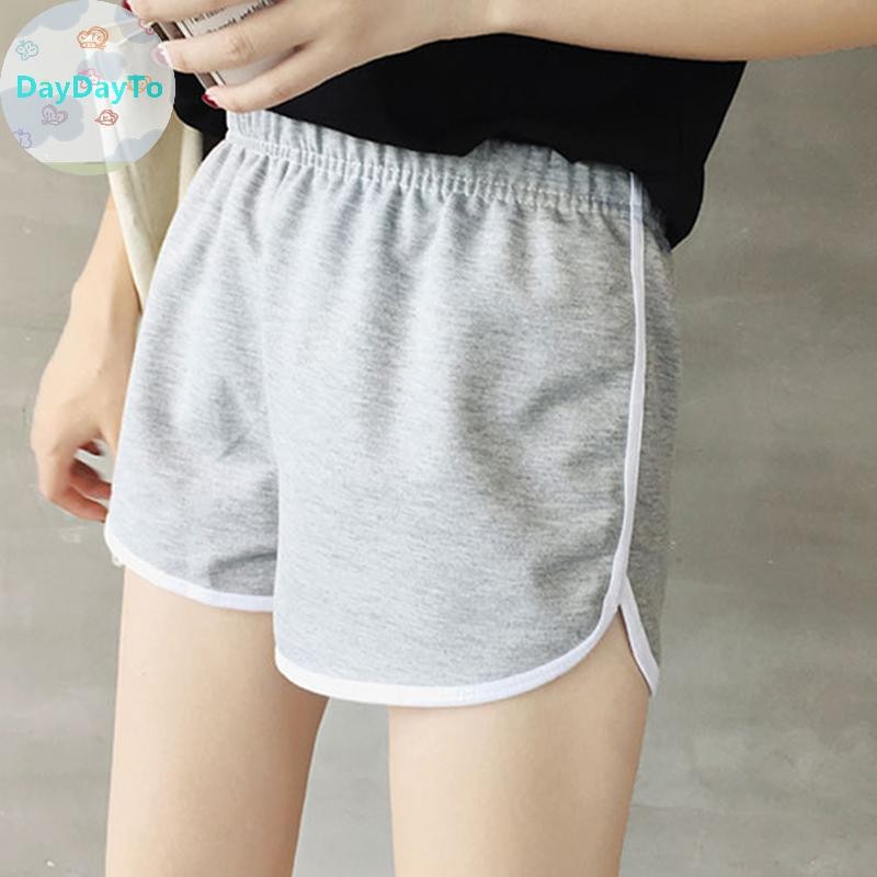 DayDayTo กางเกงขาสั้นลําลองผู้หญิงฤดูร้อนบาง A-liine เอวสูงกีฬากางเกงหลวมกลางแจ้ง TH