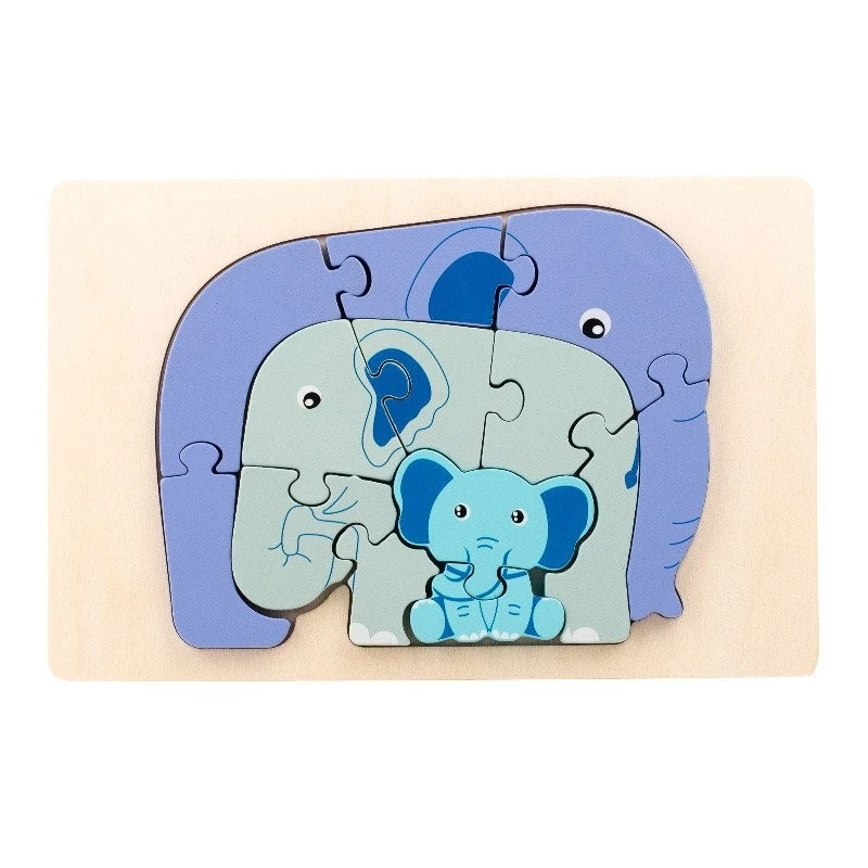 จิ๊กซอว์ไม้ 3D รูปสัตว์ ของเล่นเสริมพัฒนาการสำหรับเด็ก thumbnail 9