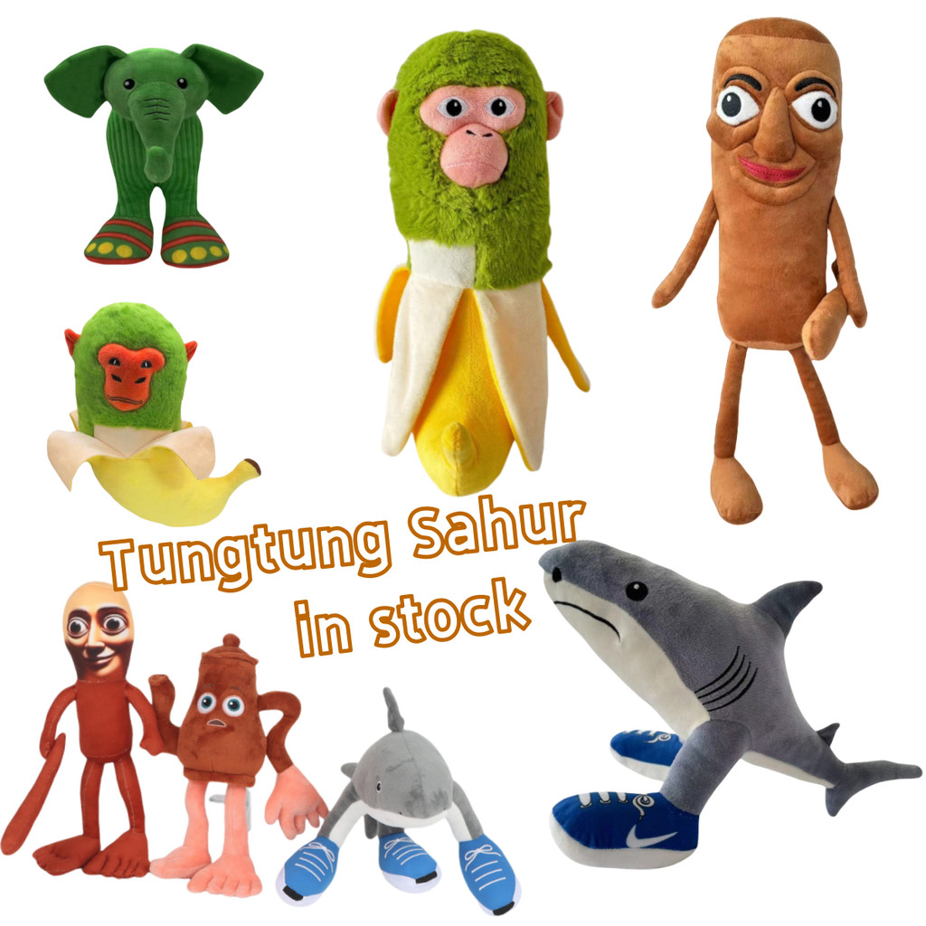 พลัส พลัส✨ตุงทูงทูง ซาหรุ✨Creative Animation Derived ของเล่นตุ๊กตา Tung Tung Sahur ตุ๊กตาตุ๊กตา Trralalero Tralala Cappuccino Bananini LiriLi Larlla ของเล่นเด็กของขวัญผู้ใหญ่ของขวัญ