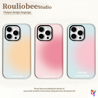 สี Dopamine-faint สําหรับ Apple 16/17Promax เคสโทรศัพท์ฟิล์ม iPhone15Promax Premium 14pro 11/12/13Promax
