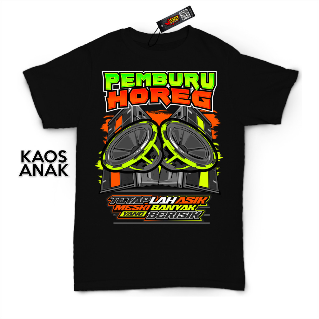 KATUN KK FASHION8877 เสื้อยืดเด็กชาย Hunter Horeg Sound System Horeg Distro Cotton Sound Racing Blit